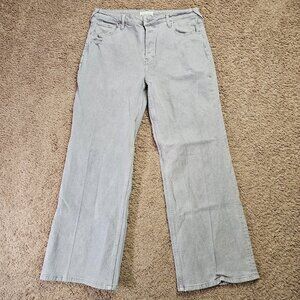 Cleo & Wolf Jeans Womens Tag 31x32 Act 34x30 Gray High Rise Loose Demin Stretch